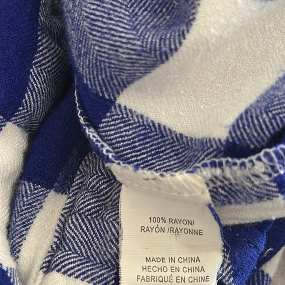 Rails Womens Sleeveless Blue Check Button Down Shirt Sz Small Coastal Preppy - Picture 9 of 10